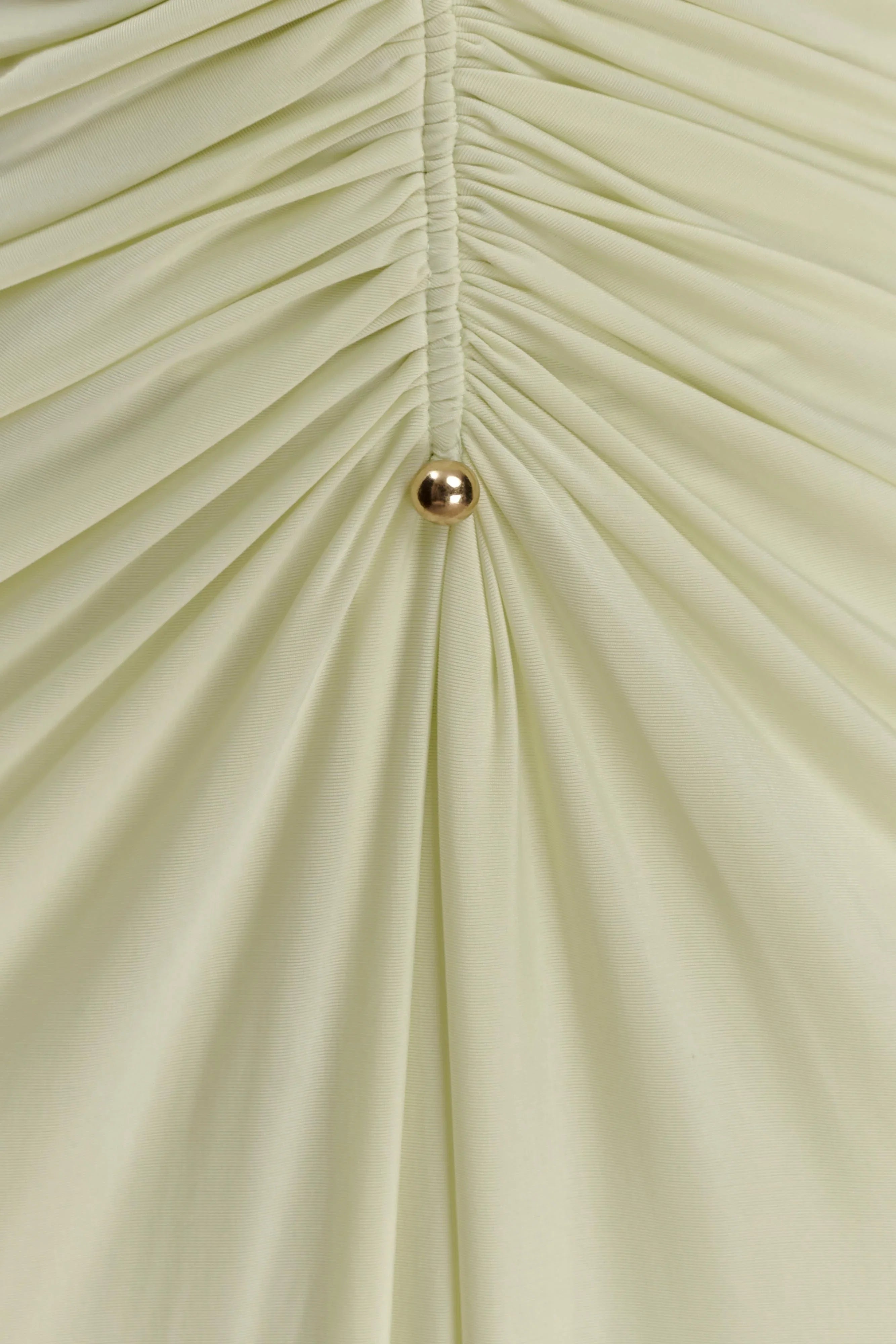 Perrie Slinky Ruched Maxi Dress Pastel Lime