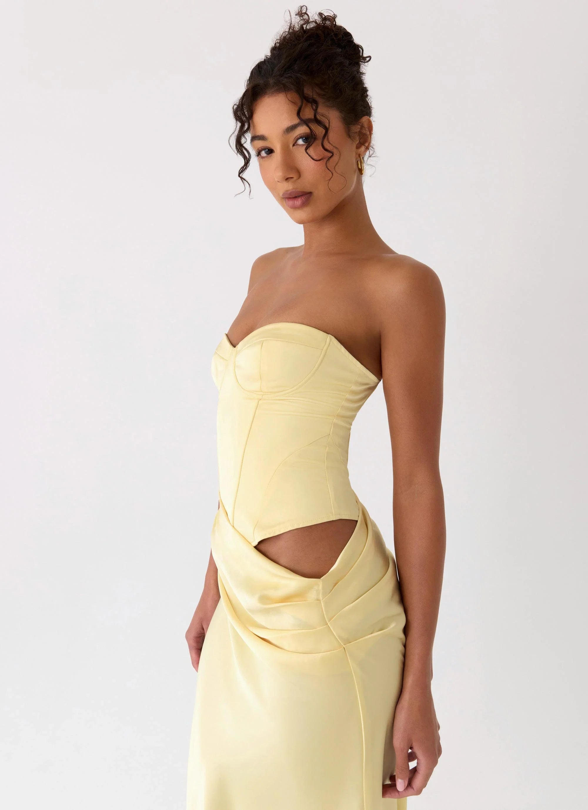 Emory Corset Maxi Dress Yellow