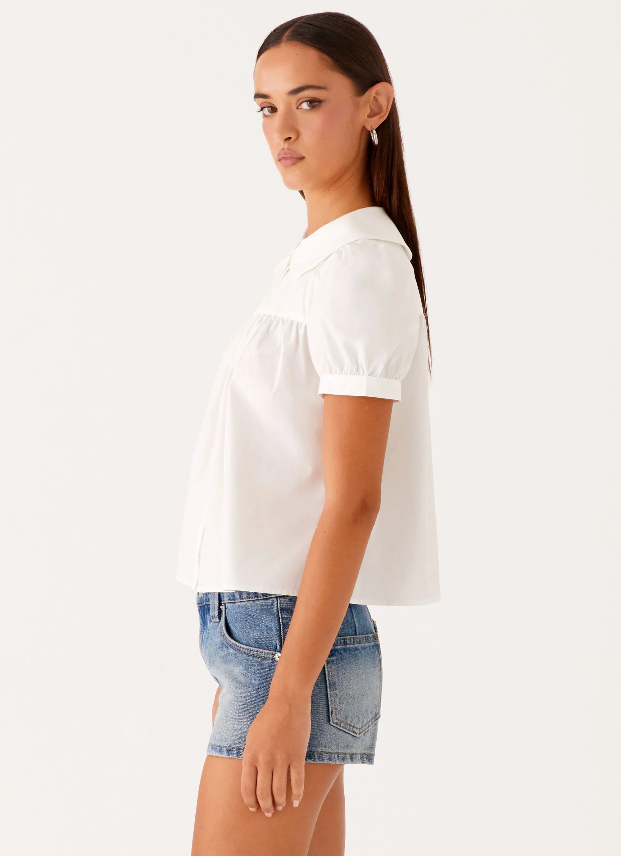 Nostalgia Babydoll Shirt White