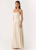 Ali Linen Maxi Dress Oatmeal