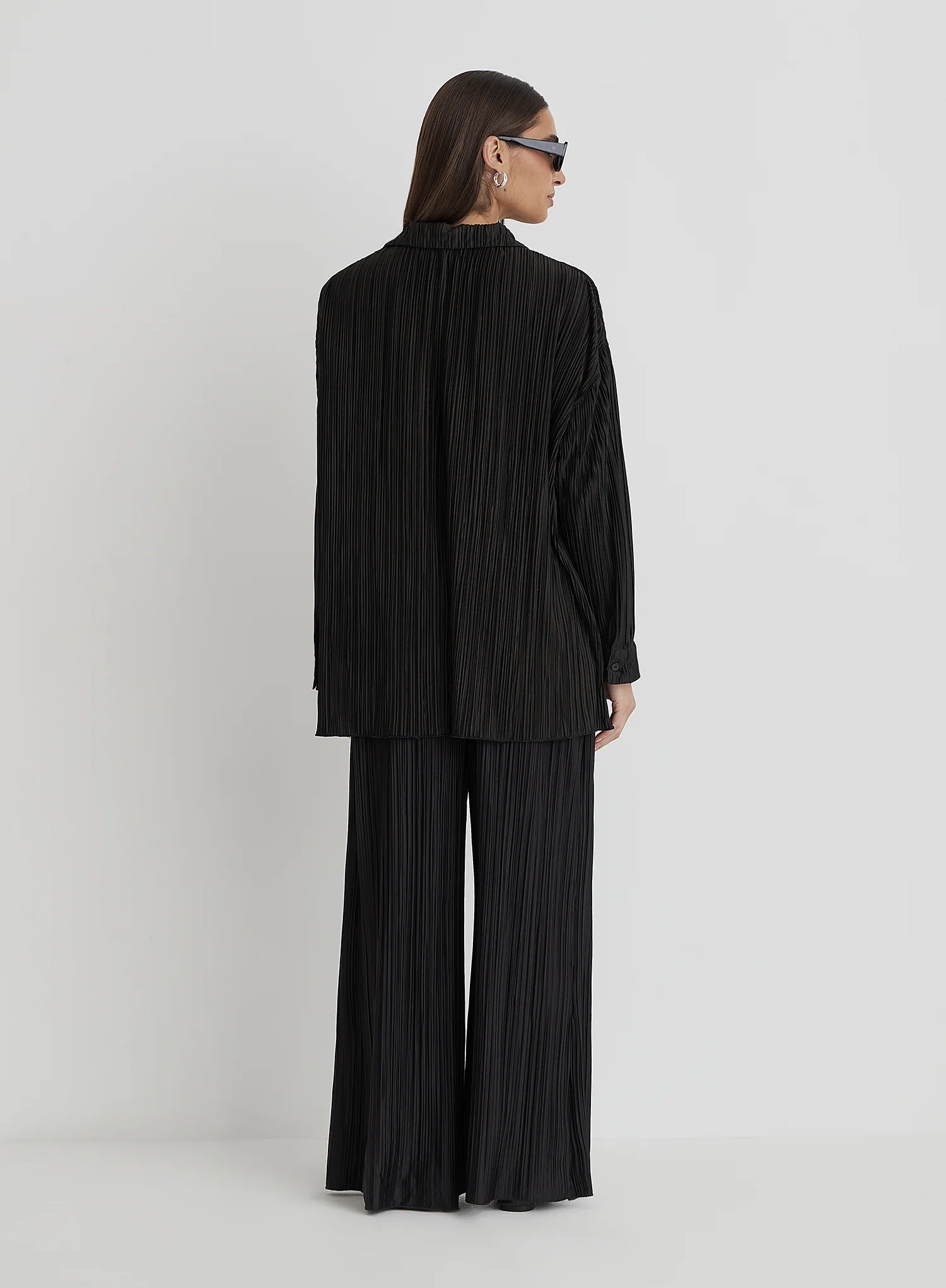 Black Plisse Shirt
