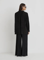Black Plisse Shirt