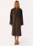 Gianni Double Breast Coat Chocolate