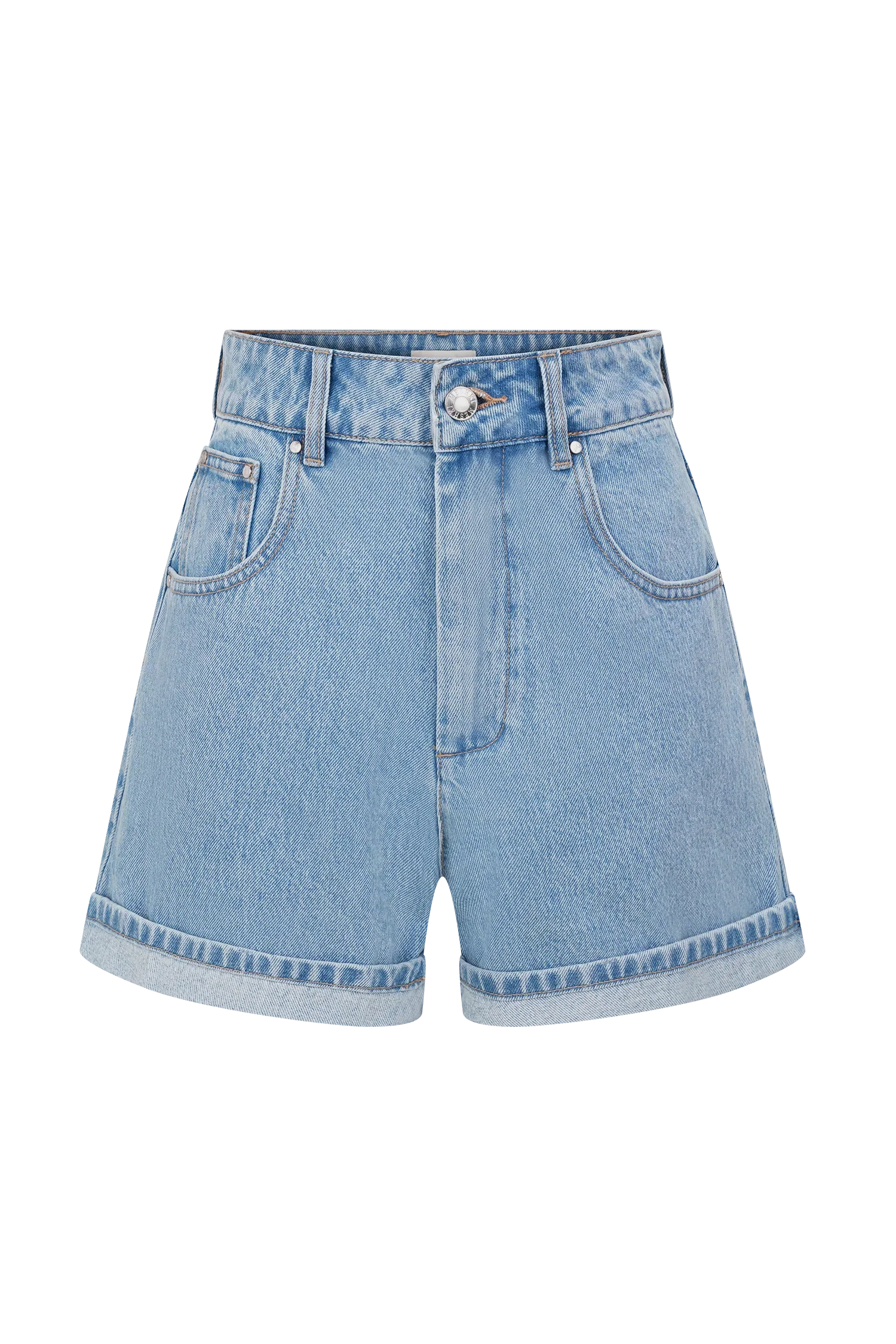 Carlene Cuffed Denim Shorts Classic Blue