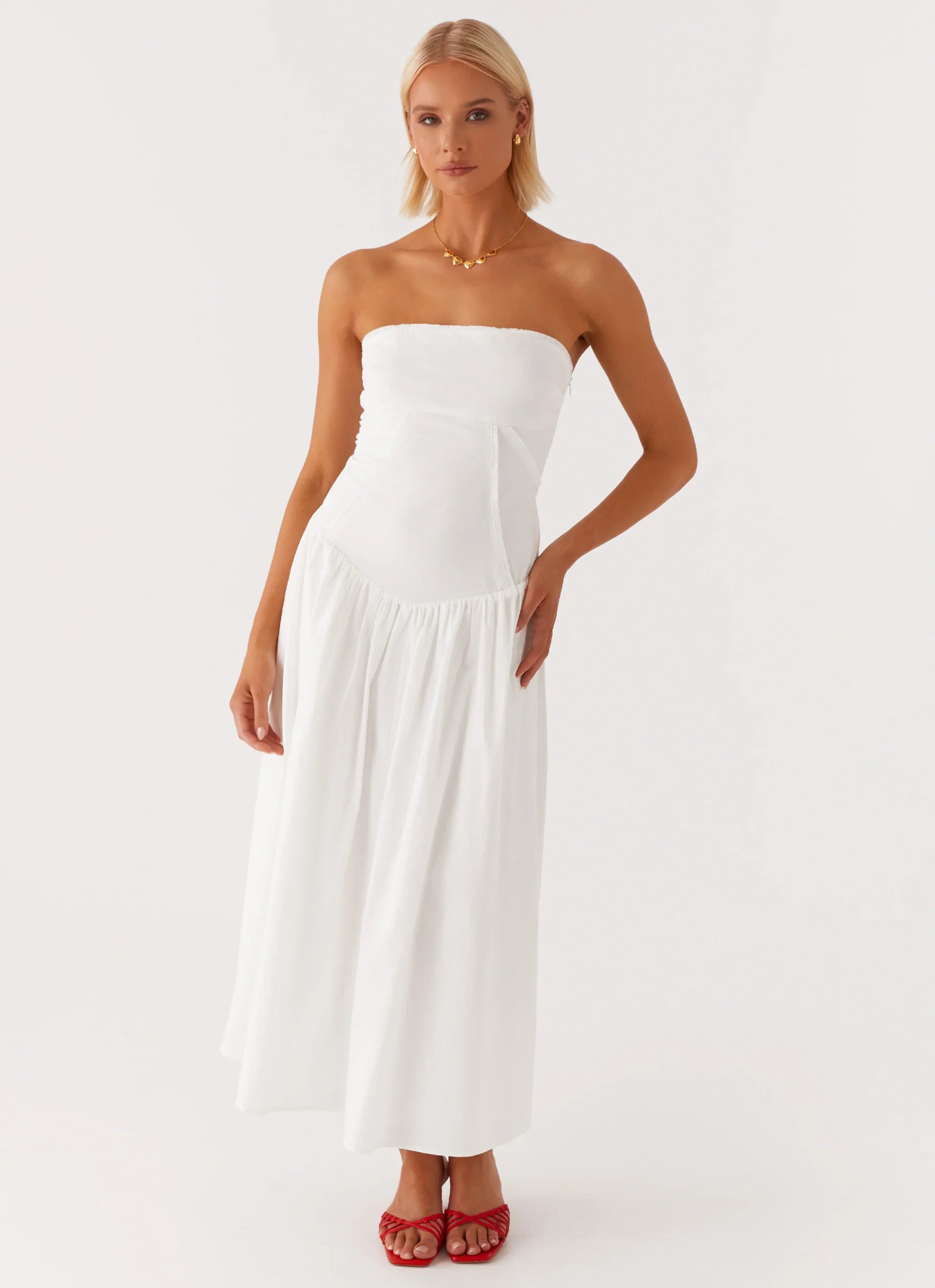 Larnie Midi Dress White
