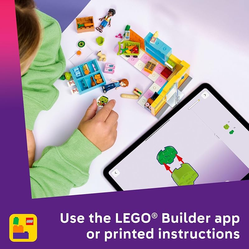 LEGO Friends Heartlake City Convenience Store Building Toy for Girls Boys Pretend Play Set for Kids Ages 5 W Autumn Zac Minidolls 1 Toy Dog Accessories Gift Idea for Birthdays 42680