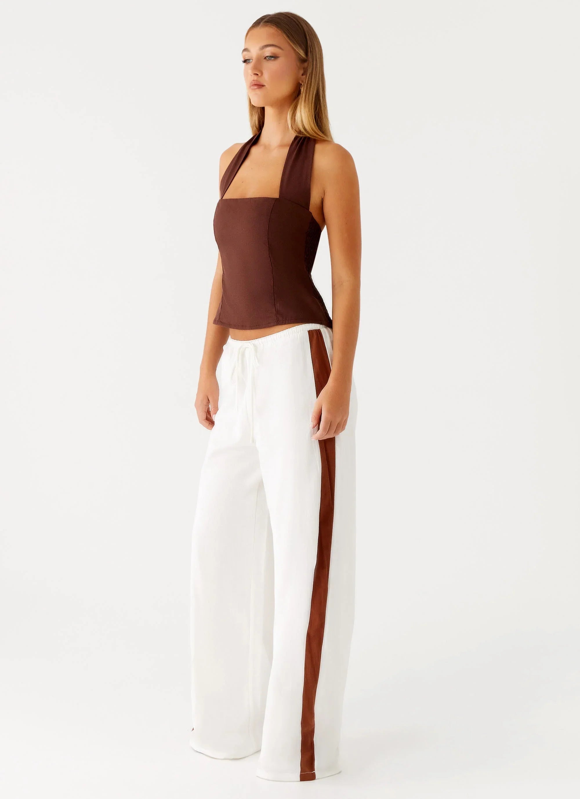 Dalida Linen Pants Ivory