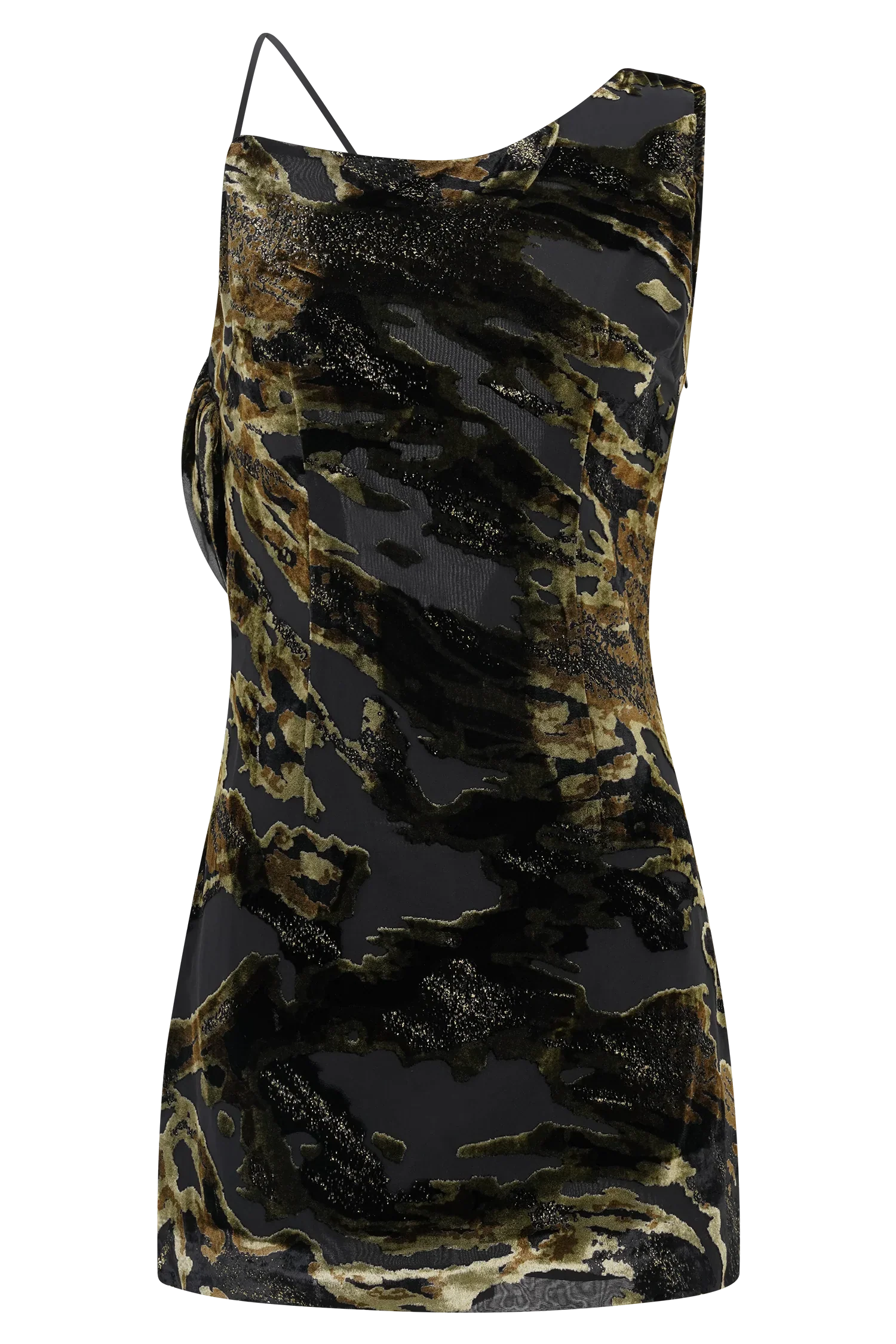 Ayana Cross Back Mini Dress Velvet Burnout