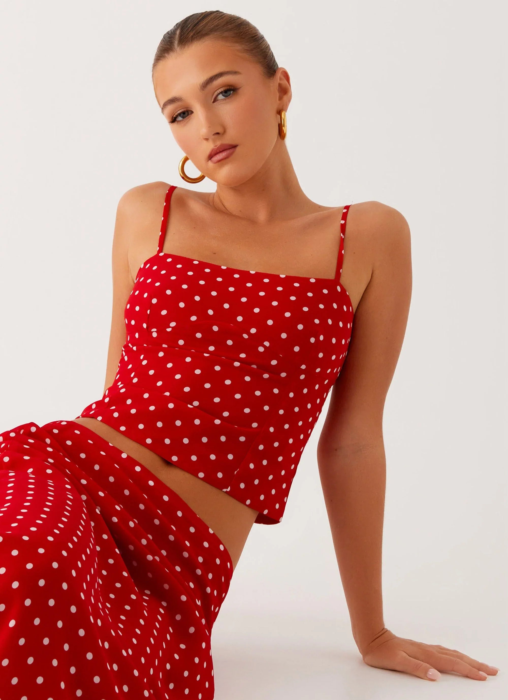 Bendita Top Red Polka Dot