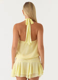 Beginning Mini Dress Butter Yellow