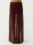 Sparkling Night Maxi Skirt Chocolate
