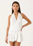 Jovanna Lace Mini Dress White