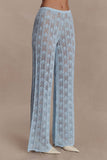 Glinda Crochet Pants Light Blue