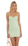 Floral Bodycon Dress in Green