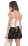 Polka Dot Flare Skort in Black