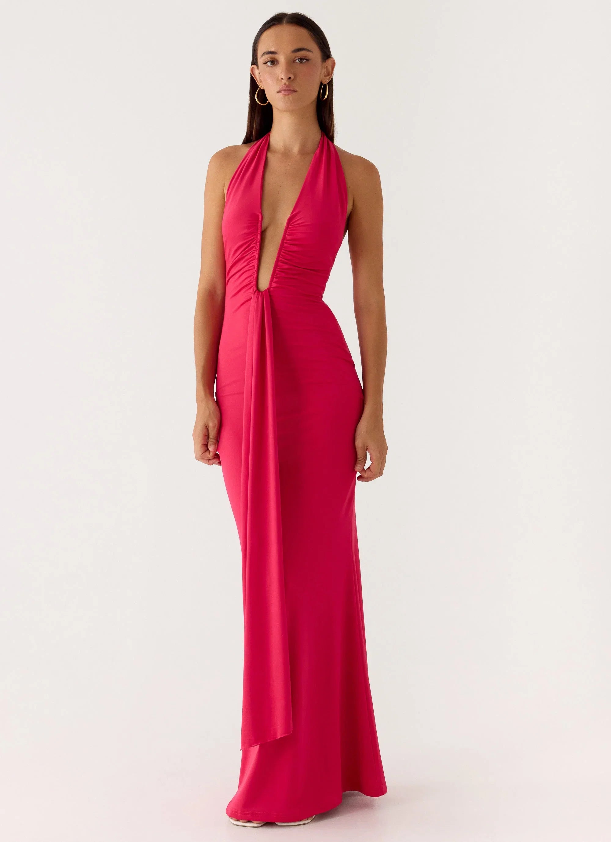 Emiliana Maxi Dress Red Magenta