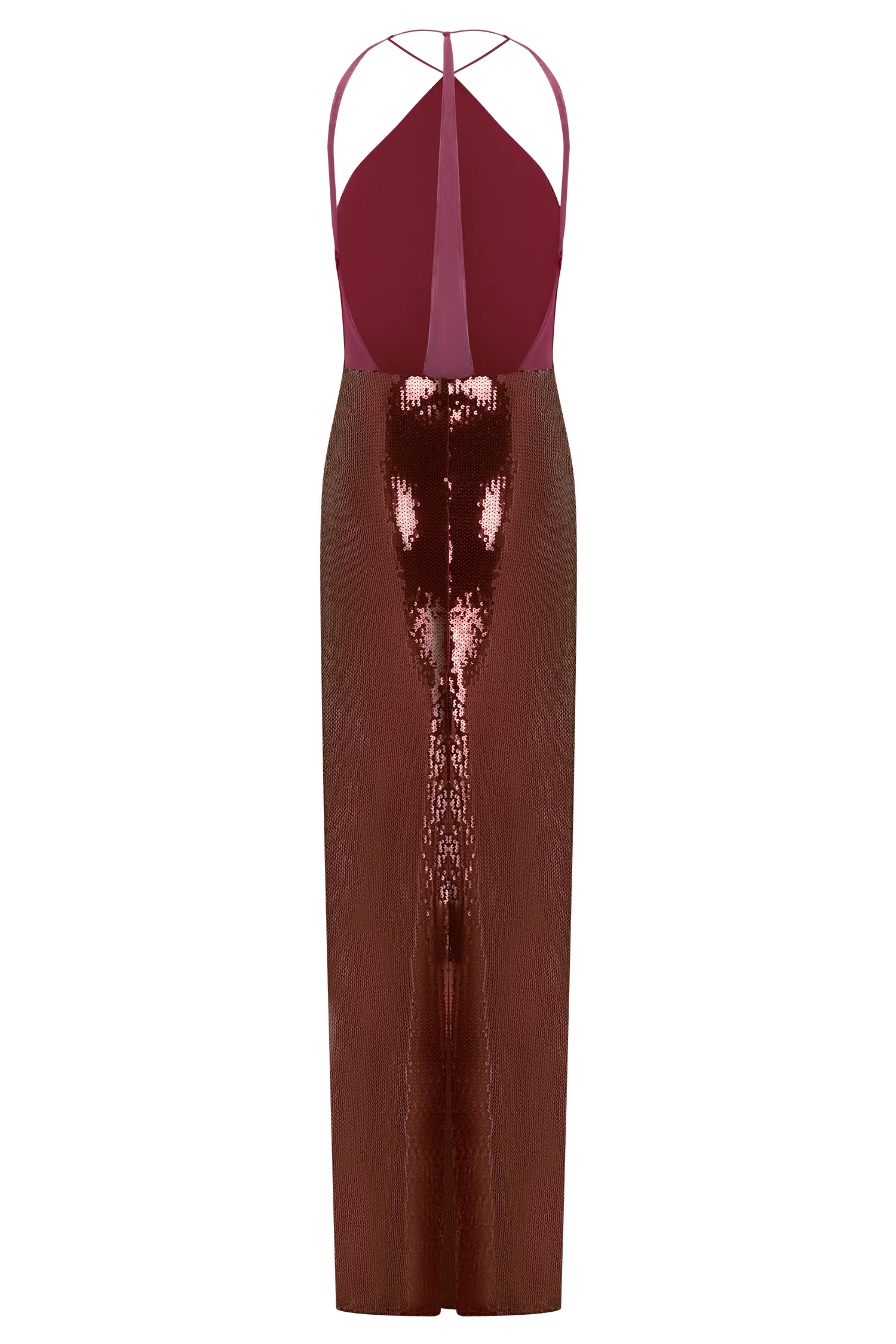Baldwin Sequin Cut Out Maxi Dress Mahogany