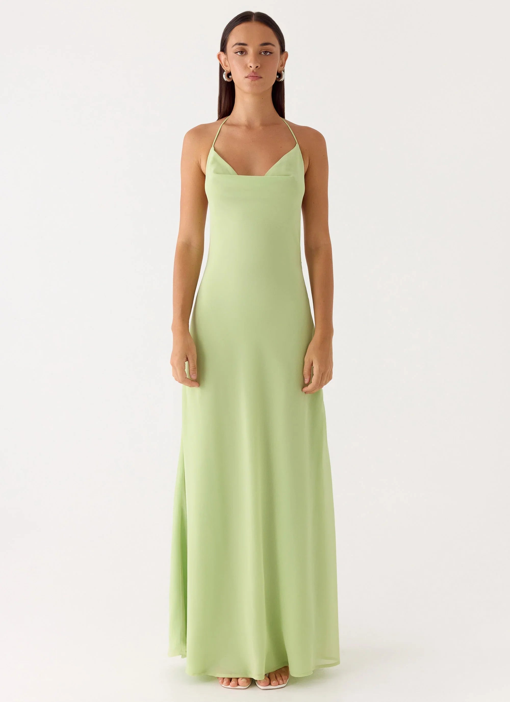 Morning Crush Cowl Maxi Dress Lime