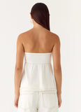Nathan Denim Top White
