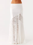 Dasie Lace Maxi Skirt White