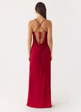 Saria Maxi Dress Deep Red
