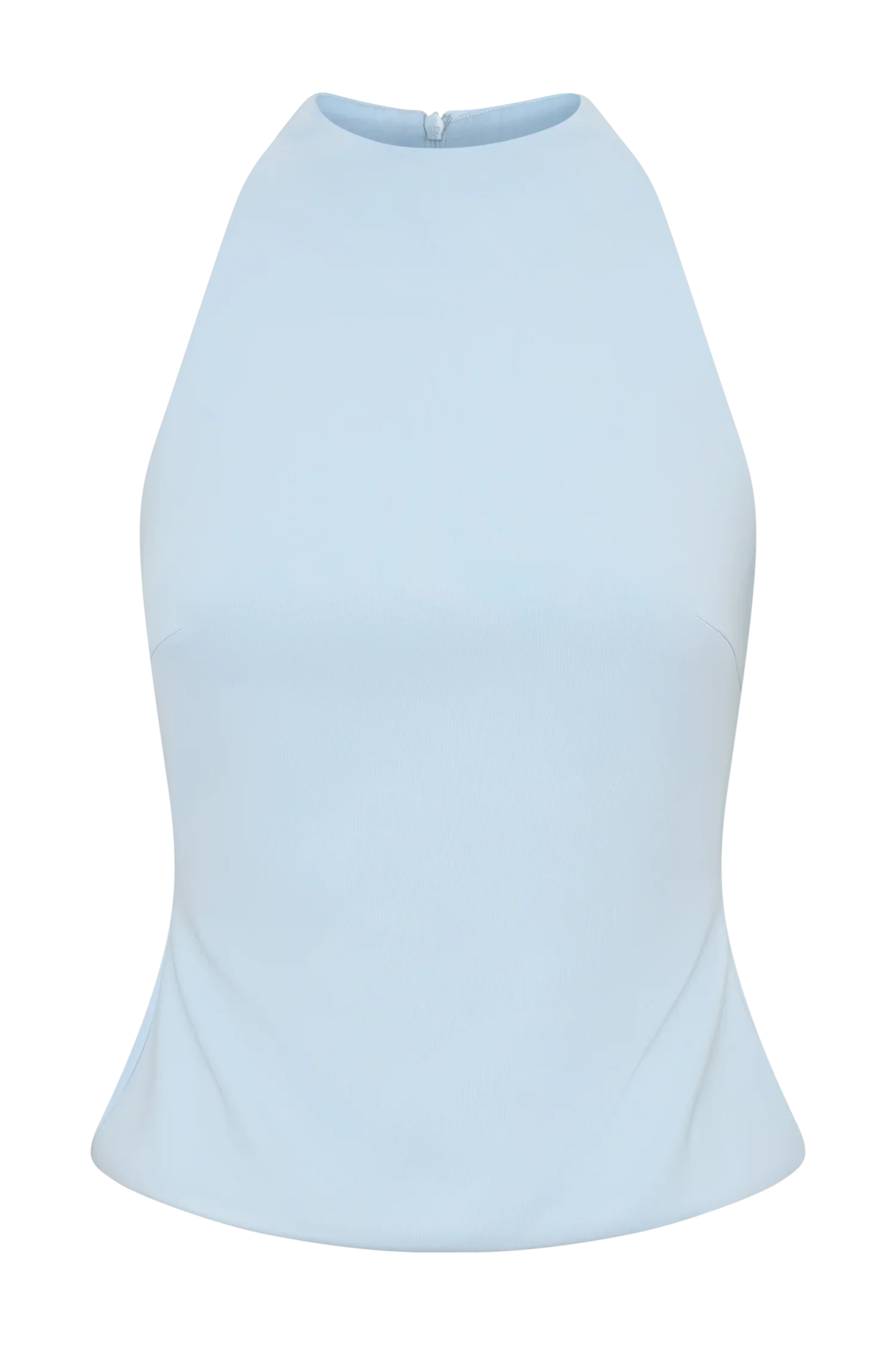Portia Scuba Sleeveless Top Pale Blue