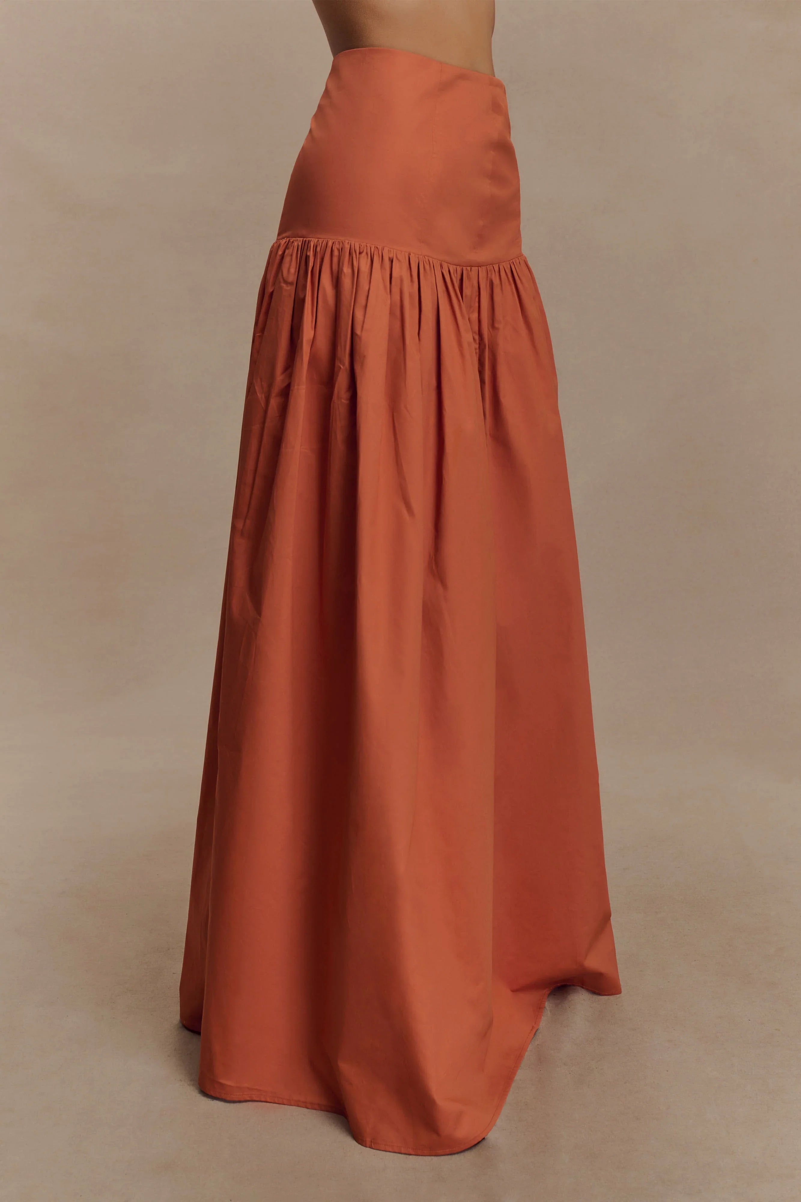 Autumn Maxi Skirt Burnt Orange
