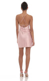 Satin Halter Dress in Mauve