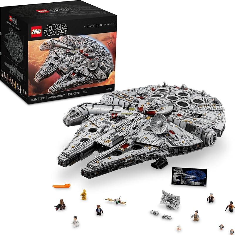 LEGO Star Wars Millennium Falcon Building Set for Adults Ages 16 Gift for Birthday Movie Collectible Model Kit Display in Home or Office 75192