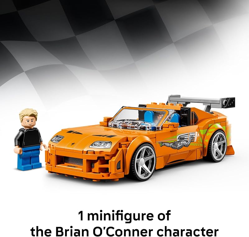 LEGO Speed Champions The Fast and The Furious Toyota Supra MK4 77260 Building Toy for Boys Girls Ages 10 Toy Car from Movie w Minifigure Display or Pretend Play 292 pieces Gift for Fans