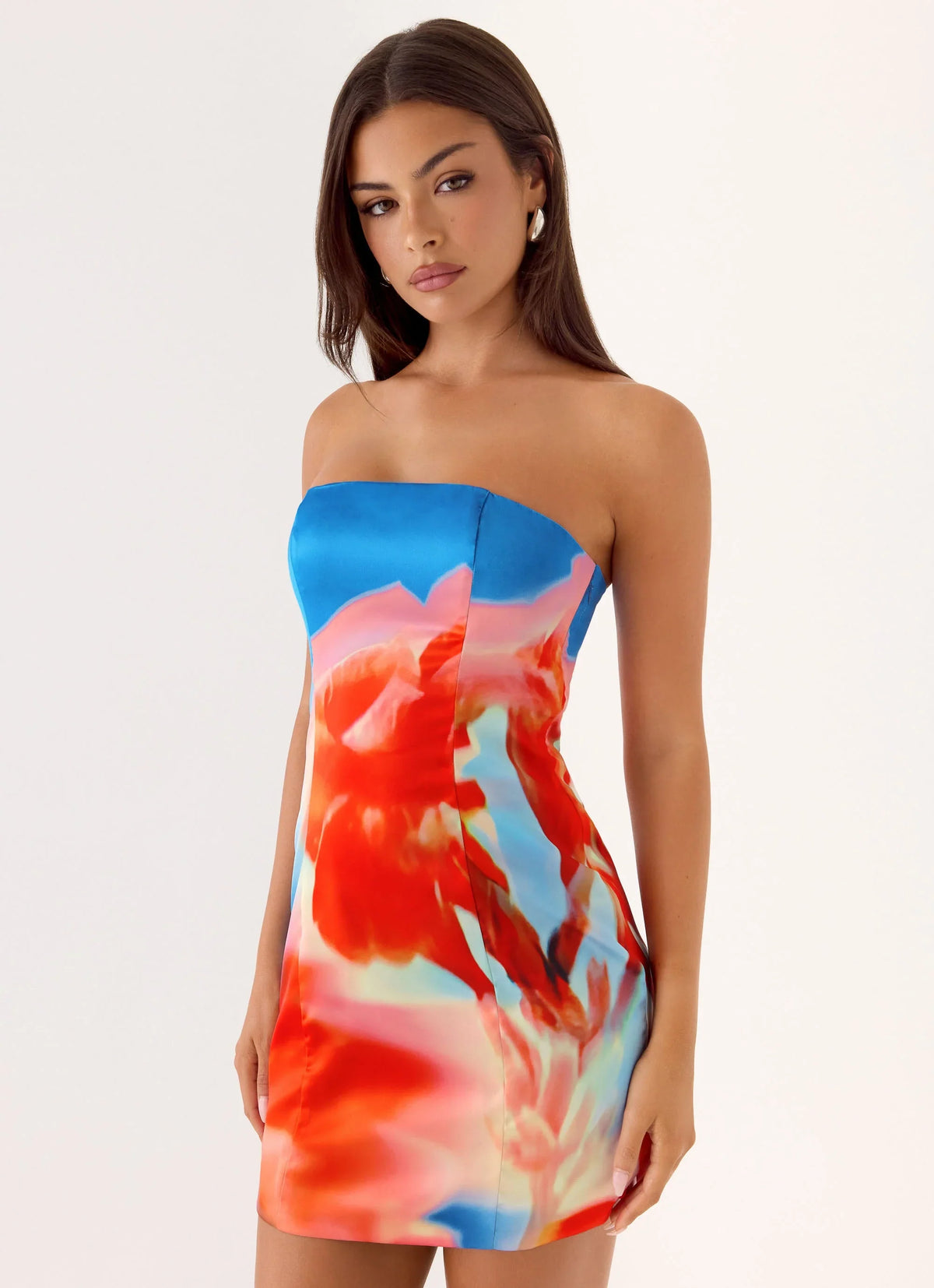 Yuha Strapless Mini Dress Twilight Petal