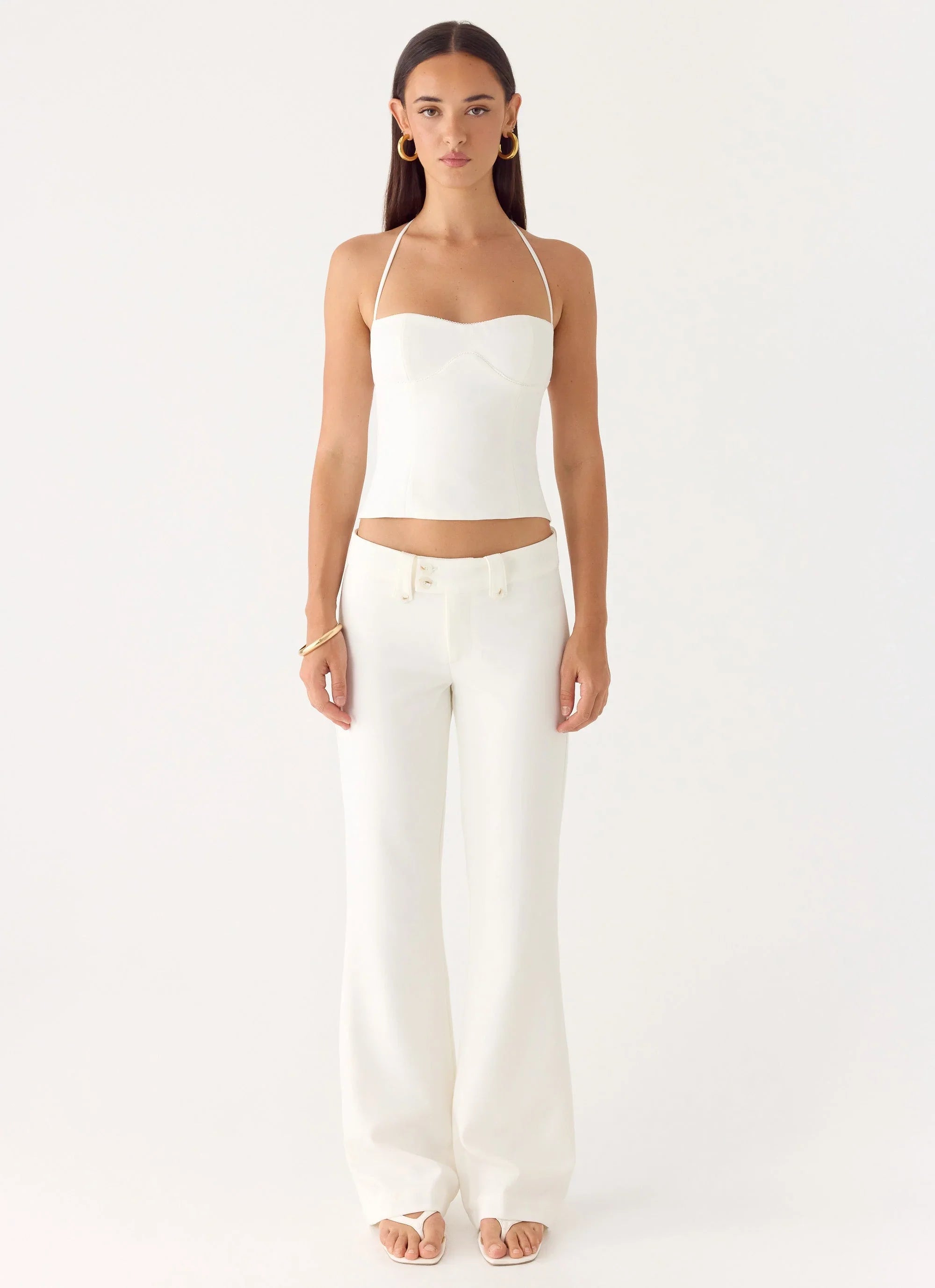 Weiss Bustier Top White
