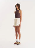 Chocolate 4th Branded Racer Vest Top
