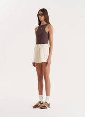 Chocolate 4th Branded Racer Vest Top