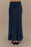 Arna Mesh Maxi Skirt Midnight Blue