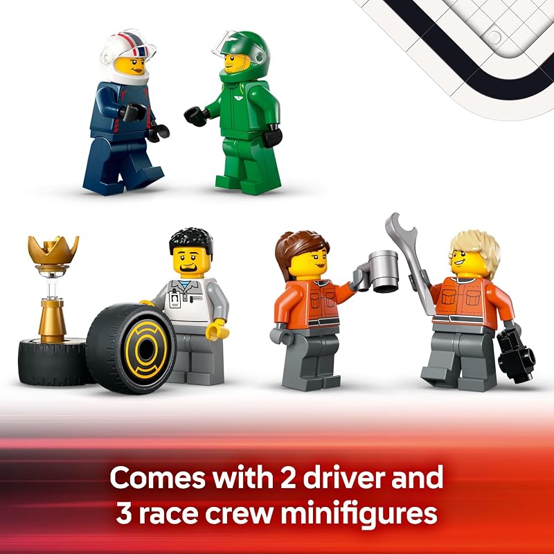 LEGO City F1 Truck with RB20 AMR24 F1 Car Toys Model Car Building Toy Set for Kids Boys and Girls Ages 8 Formula 1 Collectible for Fans Gift Idea for Birthdays 60445