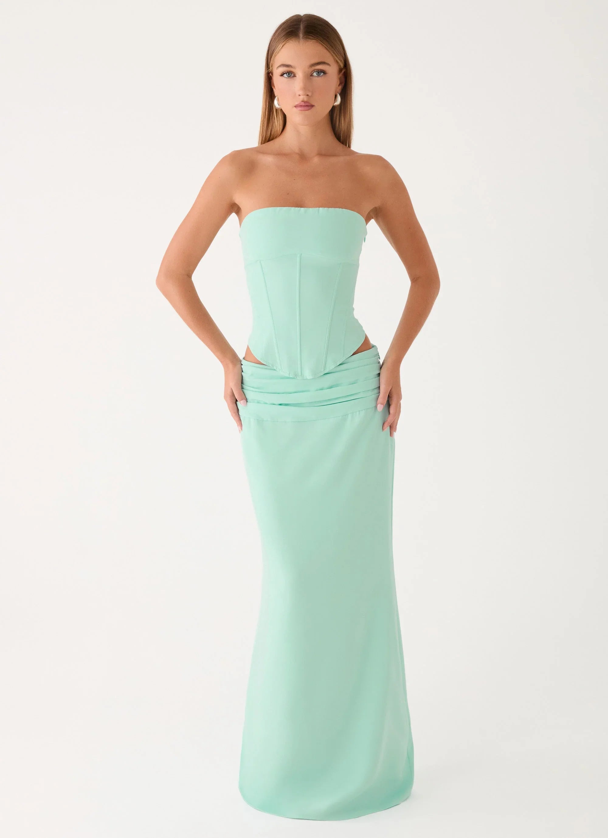 Tillie Maxi Skirt Aqua