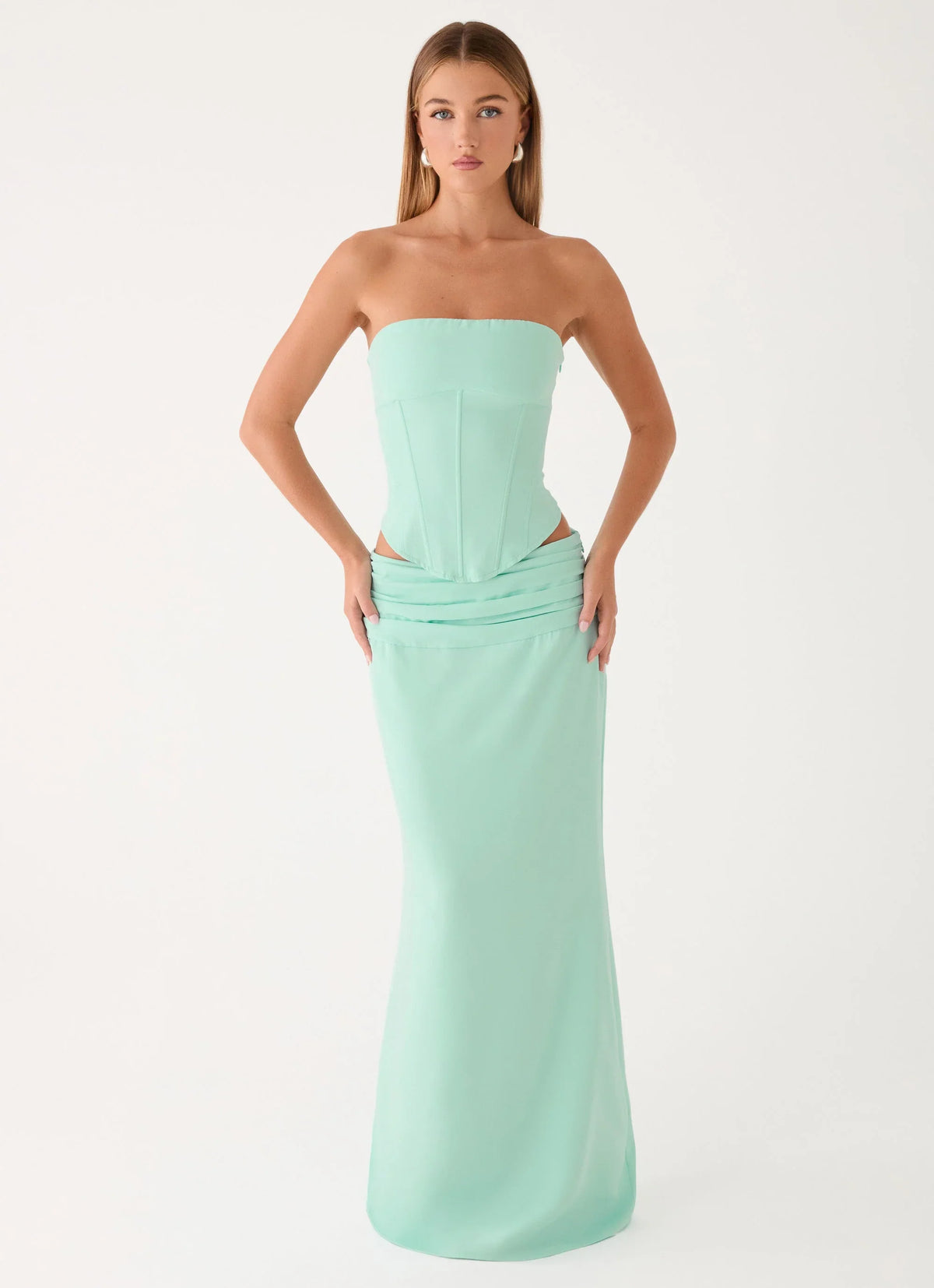 Tillie Maxi Skirt Aqua