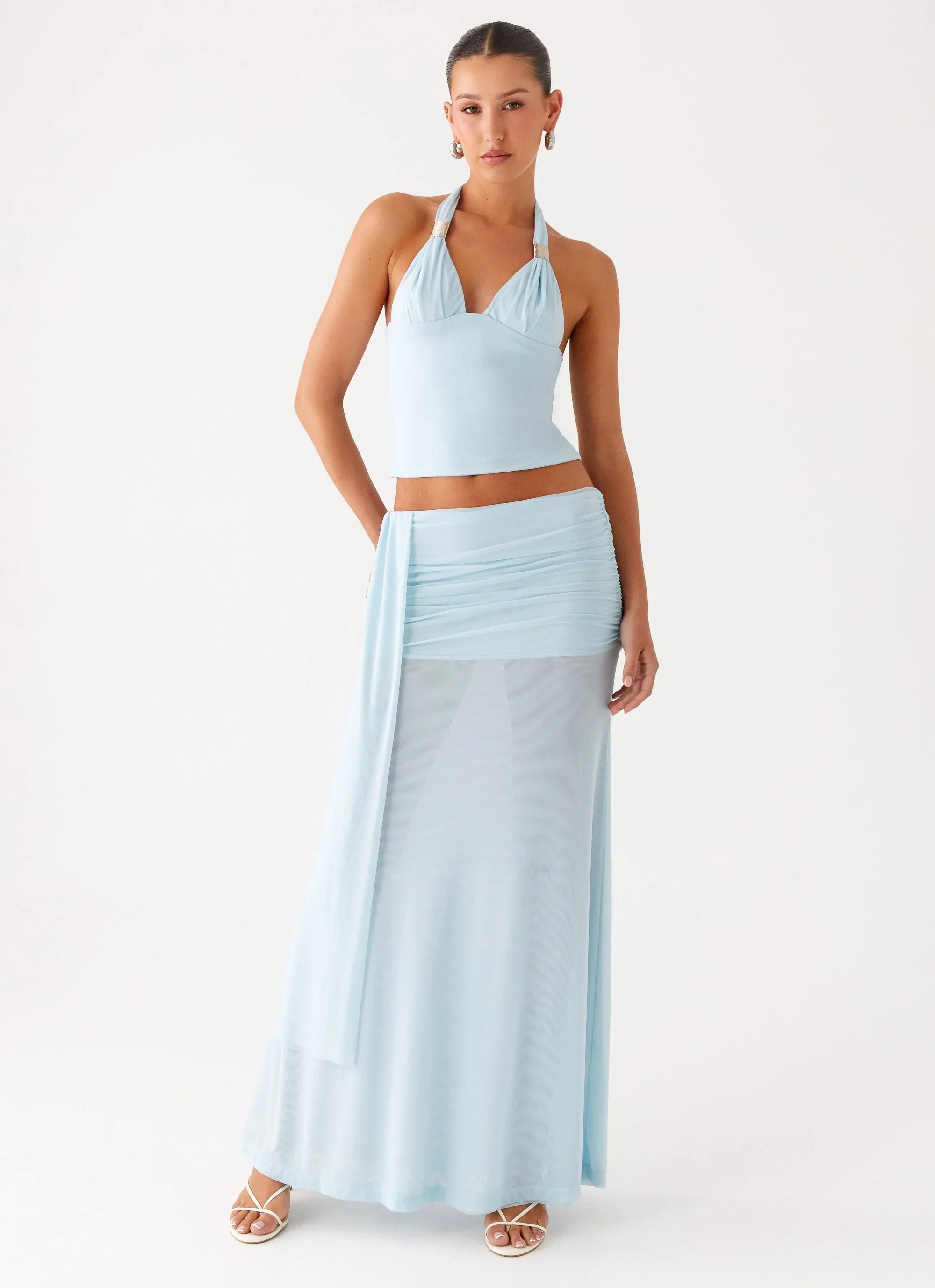 Blaze Halter Top Blue