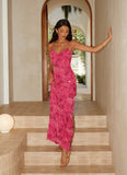 Vietta Sequin Cami Maxi Dress Fuchsia