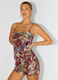 Soul Sound Sequin Mini Dress Fuchsia Floral Beaded