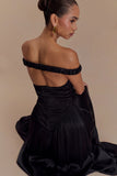 Coco Dropped Waist Maxi Dress Black