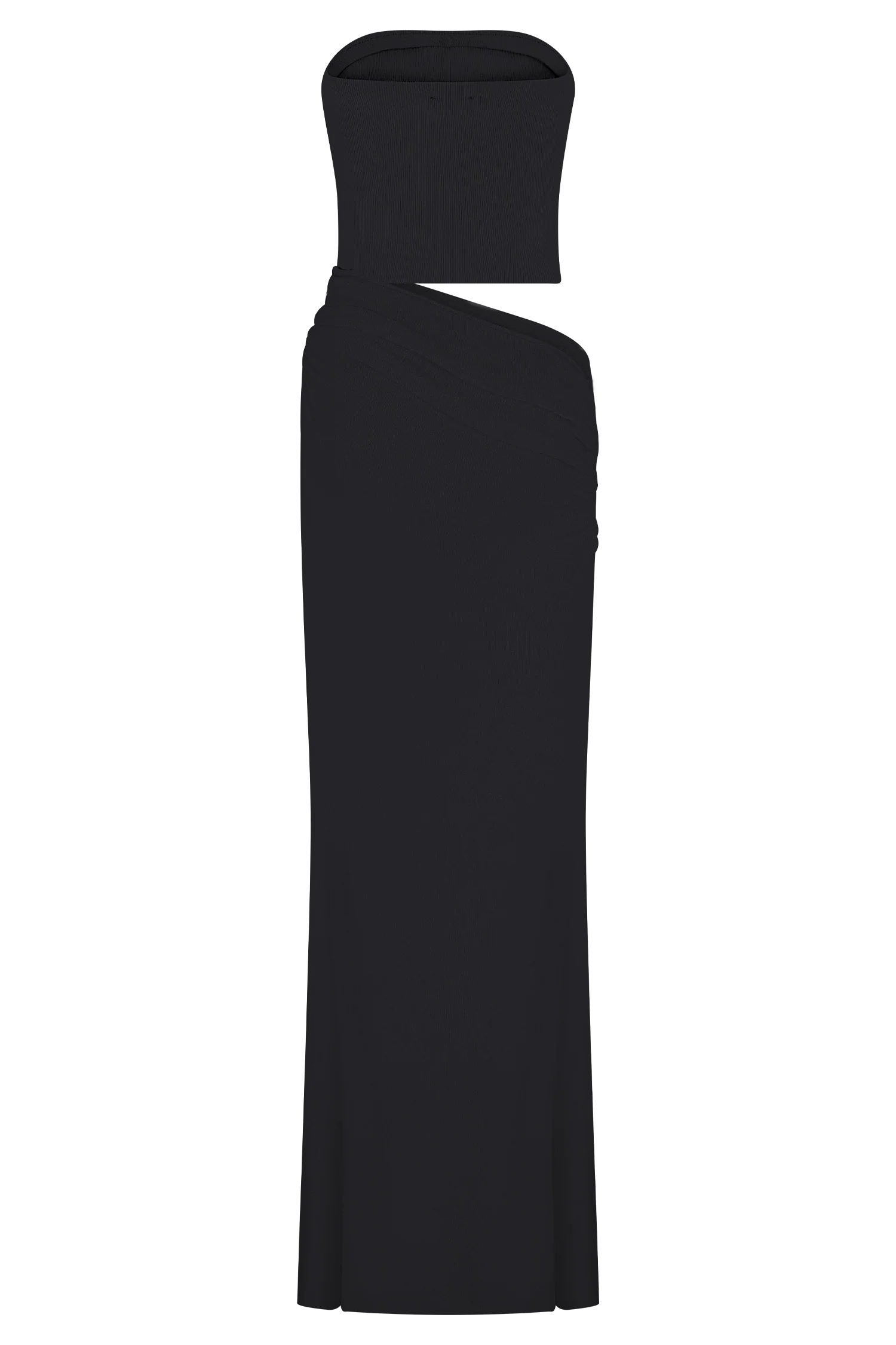 Jasiel Strapless Knit Maxi Dress Black