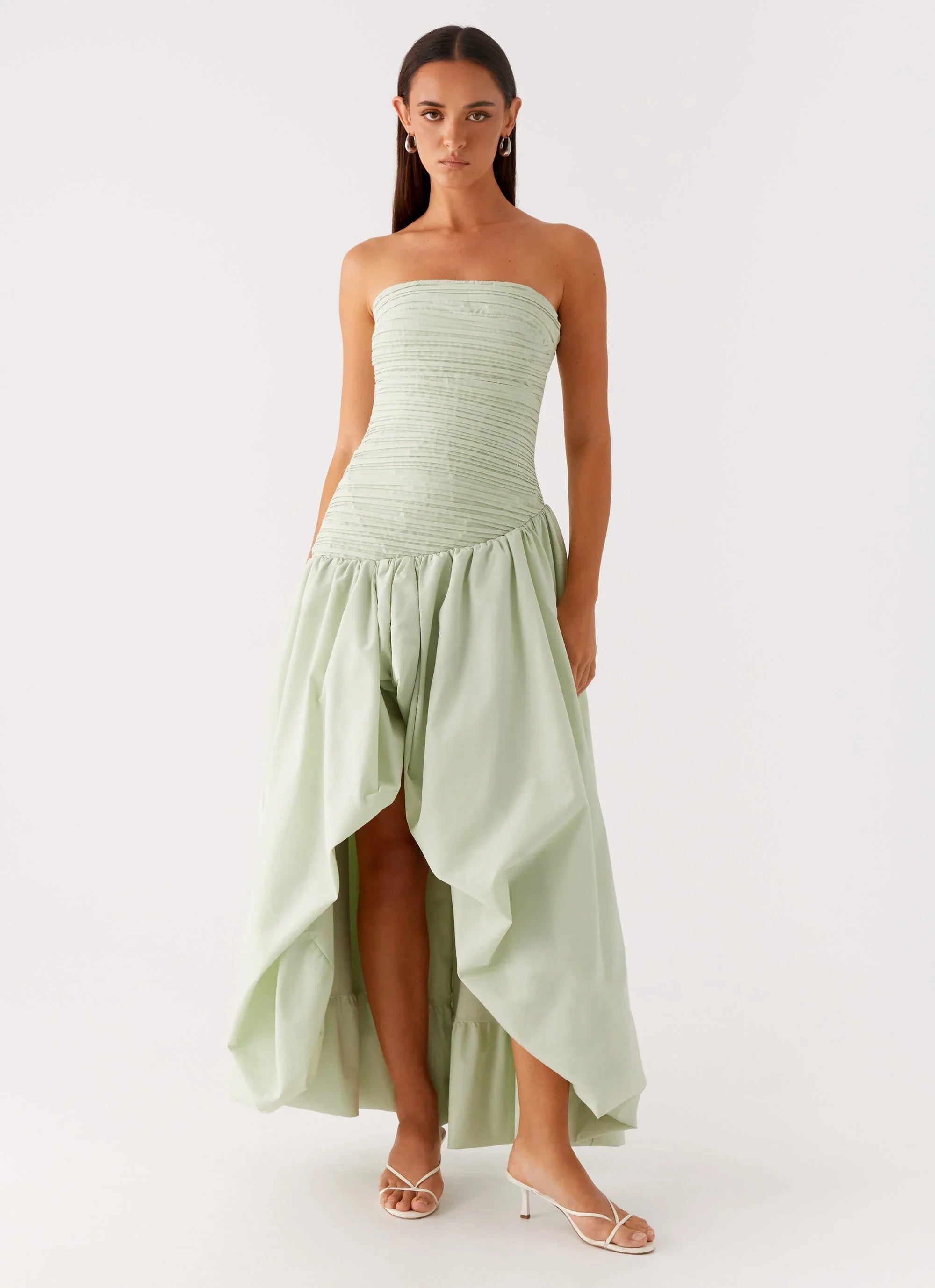 Misa Bubble Maxi Dress Mint