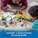 LEGO City Construction Trucks and Wrecking Ball Crane 60391 Building Toy Set for Toddler Kids Ages 4 Includes 3 Construction Vehicles an Abandoned House and 3 Minifigures for Pretend Play