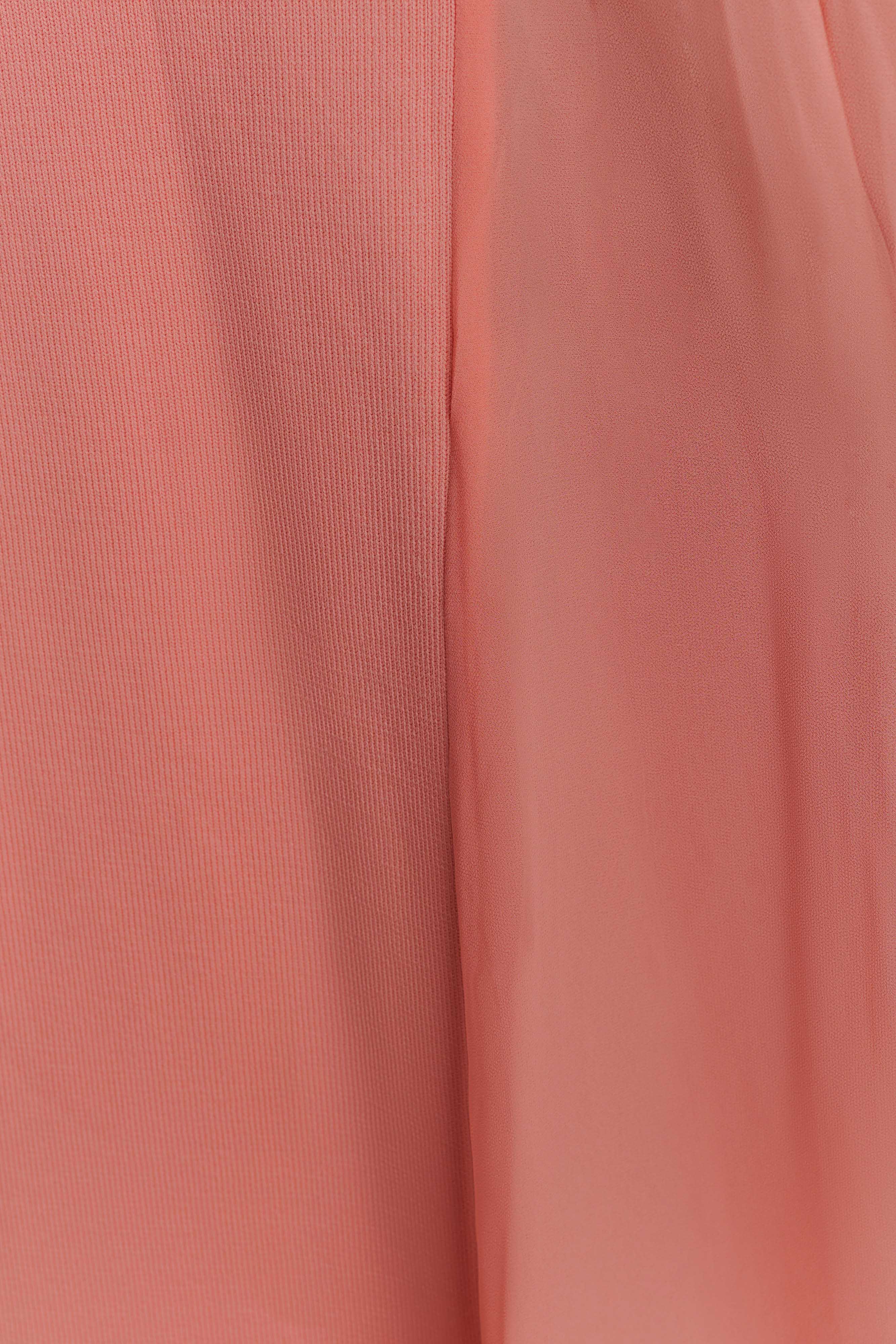 Soleil Knit And Mesh Halter Maxi Dress Coral