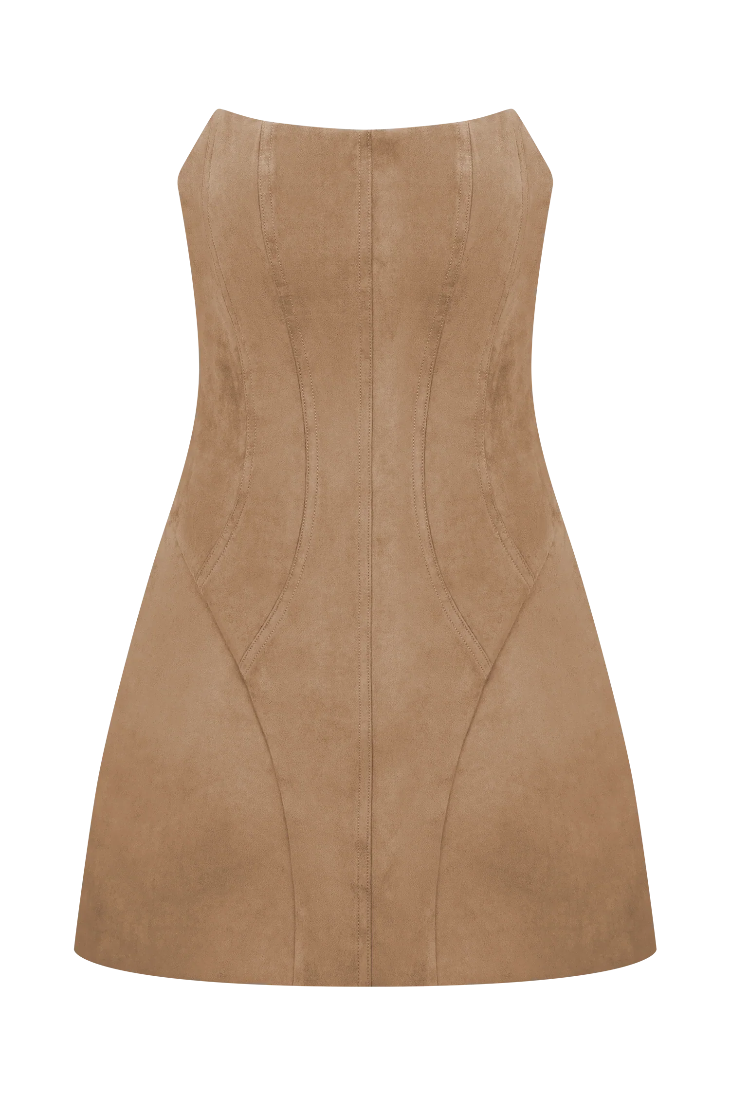 Andy Faux Suede Mini Dress Camel