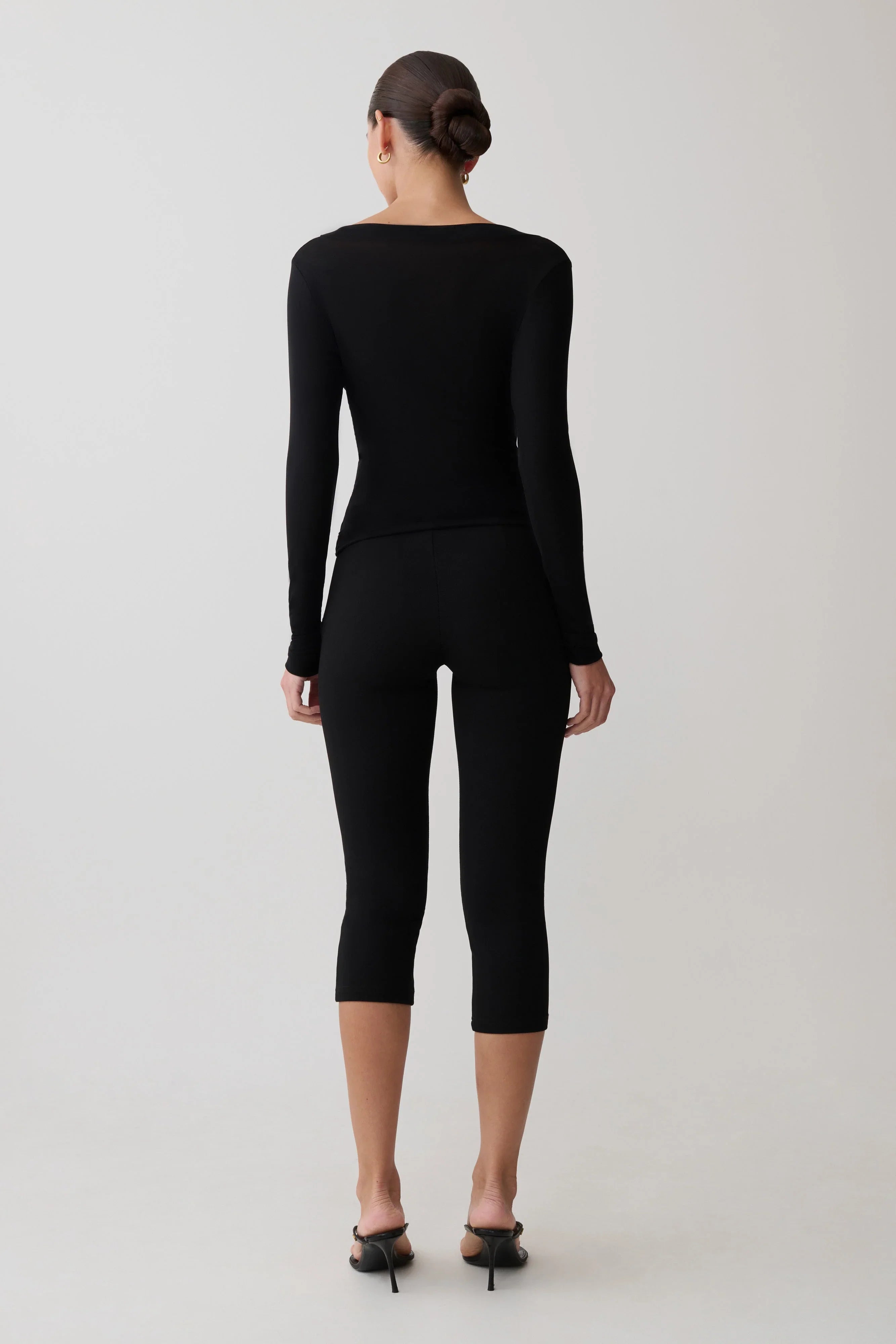 Lumi Long Sleeve Mesh Top Black