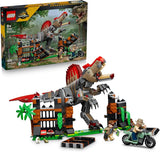 LEGO Jurassic World Spinosaurus Dinosaur Escape 77982 Building Toy for Boys Girls Ages 9 Dinosaur Toy Playset for Kids Pretend Play 820 pieces Gift for Birthdays