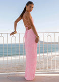 Vietta Sequin Cami Maxi Dress Pink